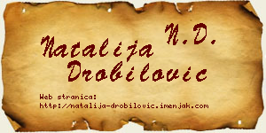 Natalija Drobilović vizit kartica